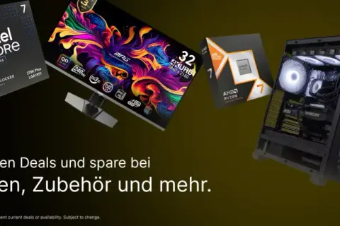 Intel Core Ultra & AMD Ryzen Prozessoren, Gaming-PC, Grafikkarte, RAM und 4K-Monitor. Erfahre mehr über die Specs!